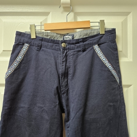 Hardly Evers Navy Blue Ribbon Pocket Trim Pants - Picture 3 of 8
